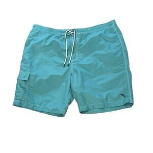 Tommy Bahama Board Shorts Men’s Sz 2XL Mint Green Baja Pockets Drawstring- Swim